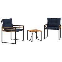 Buitenmeubelset 3 st Marineblauw 2