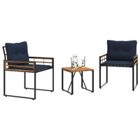 Buitenmeubelset 3 st Marineblauw 3