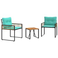 Buitenmeubelset 3 st Turquoise 2