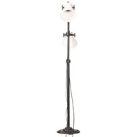 Vloerlamp met 2 lampenkappen E27 gietijzer wit 4