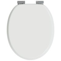 Zachte sluit toiletbril Wit 44 x 38 cm MDF-plaat 4