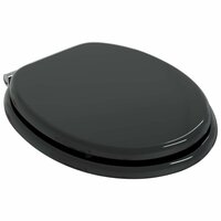 Zachte sluit toiletbril Zwart 44 x 38 cm MDF-plaat 2