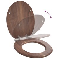 Zachte sluit toiletbril Bruin 44 x 38 cm MDF-plaat 9