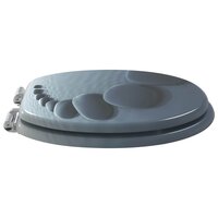 Zachte sluit toiletbril Grijs 44 x 38 cm MDF-plaat 3
