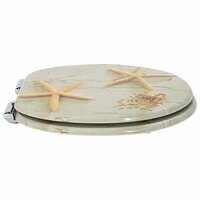 Zachte sluit toiletbril Geel en Wit 44 x 38 cm MDF-plaat 3