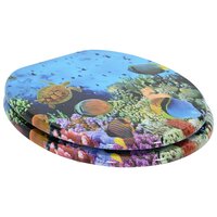 Zachte sluit toiletbril Diep Zee Blauw 44 x 38 cm MDF-plaat 2
