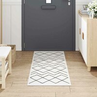 Keukenmat Wit 180 x 60 cm Fluweel 3