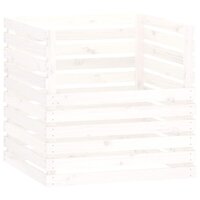 Compostbak 80x80x78 cm massief grenenhout wit 2