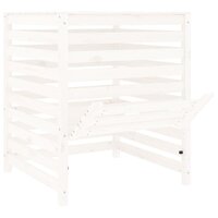 Compostbak 82,5x82,5x99,5 cm massief grenenhout wit 6