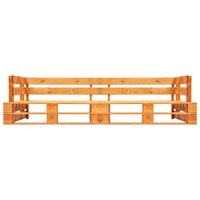 2-delige Bankenset pallet met grijze kussens grenenhout 4