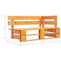 Tweezitsbank pallet met kussens honingbruin ge&amp;iuml;mpregneerd hout 7