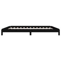 Bed stapelbaar 80x200 cm massief grenenhout zwart 9