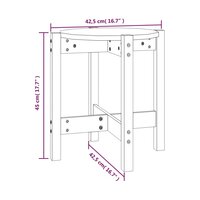 Salontafel &amp;Oslash; 42,5x45 cm massief grenenhout grijs 8