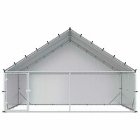 Kippenhok met dak Zilverkleurig 300 x 200 x 190 cm 3