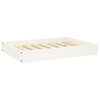Hondenmand 71,5x54x9 cm massief grenenhout wit 2