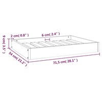 Hondenmand 71,5x54x9 cm massief grenenhout wit 8