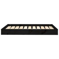 Hondenmand 91,5x64x9 cm massief grenenhout zwart 4