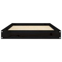Hondenmand 91,5x64x9 cm massief grenenhout zwart 5