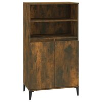 Hoge kast 60x36x110 cm bewerkt hout gerookt eikenkleurig 2