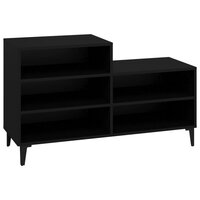 Schoenenkast 102x36x60 cm bewerkt hout zwart 2