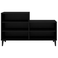 Schoenenkast 102x36x60 cm bewerkt hout zwart 3