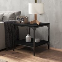 Bijzettafels 2 st 40x40x40 cm bewerkt hout zwart 4
