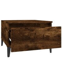 Bijzettafel 50x46x35 cm bewerkt hout gerookt eikenkleurig 7
