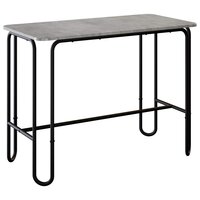 Eettafel 100 x 50 x 75 cm Bewerkt hout Betongrijs Rechthoekig 2