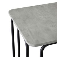 Eettafel 100 x 50 x 75 cm Bewerkt hout Betongrijs Rechthoekig 6