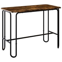 Eettafel 100 x 50 x 75 cm Bewerkt hout Gerookt eiken 2