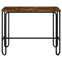 Eettafel 100 x 50 x 75 cm Bewerkt hout Gerookt eiken 3