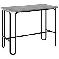 Eettafel 100 x 50 x 75 cm Bewerkt hout Grijs Sonoma Rechthoekig 2