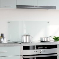 Spatscherm keuken 90x40 cm gehard glas transparant 3