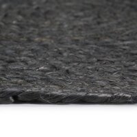 Placemats 4 st rond 38 cm jute donkergrijs 4