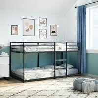 Stapelbed zonder matras 90x190 cm staal zwart 3