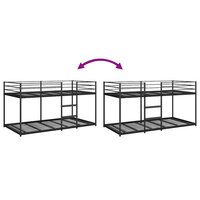 Stapelbed zonder matras 90x190 cm staal zwart 8