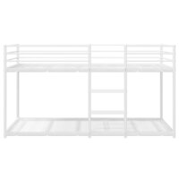 Stapelbed zonder matras 100x200 cm staal wit 5