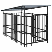 Hondenkennel met dak 1,88 m&amp;sup2; staal 2