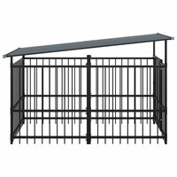 Hondenkennel met dak 1,88 m&amp;sup2; staal 4
