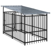 Hondenkennel met dak 1,88 m&amp;sup2; staal 5