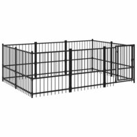 Hondenkennel voor buiten 5,63 m&amp;sup2; staal 2