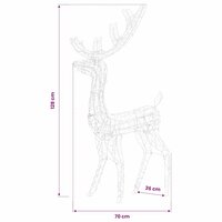 Kerstversiering rendier 140 LED&amp;apos;s koudwit 128 cm acryl 9