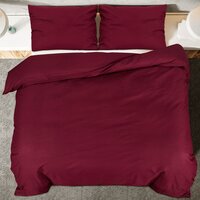 Dekbedovertrekset lichtgewicht 140x200 cm microvezel bordeaux 5