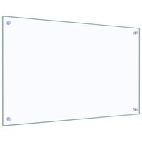 Spatscherm keuken 80x50 cm gehard glas transparant 5