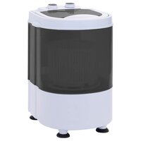 Mini Wasmachine met Enkele Wasbak 2,6 kg Zwart en Wit 3