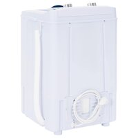 Mini Wasmachine met Enkele Wasbak 4,6 kg Blauw en Wit 5