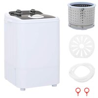 Mini Wasmachine met Enkele Wasbak 4,6 kg Zwart en Wit 2