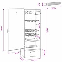 Rookoven 3 st 44,5 x 29 x 110 cm Verzinkt staal zilver 7