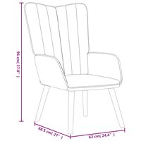 Relaxstoel fluweel zwart 8