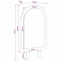 Spiegel FAUSKE Wit 43 x 3,5 x 77 cm 8